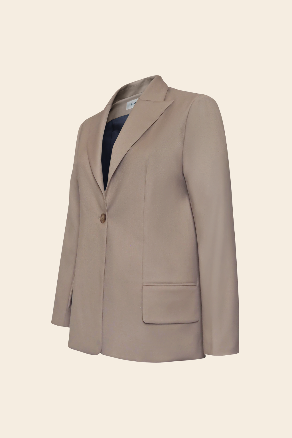 Longline Blazer in Rayon Polyester