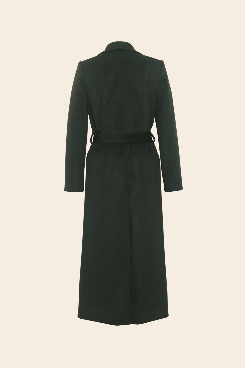 Longline Coat in textured Wool