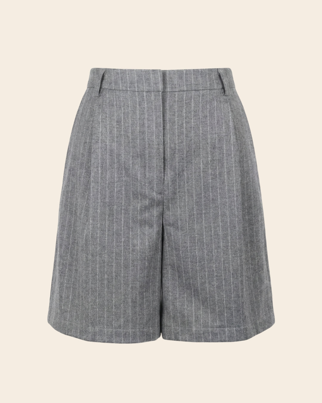 Light grey chalk stripe in wool