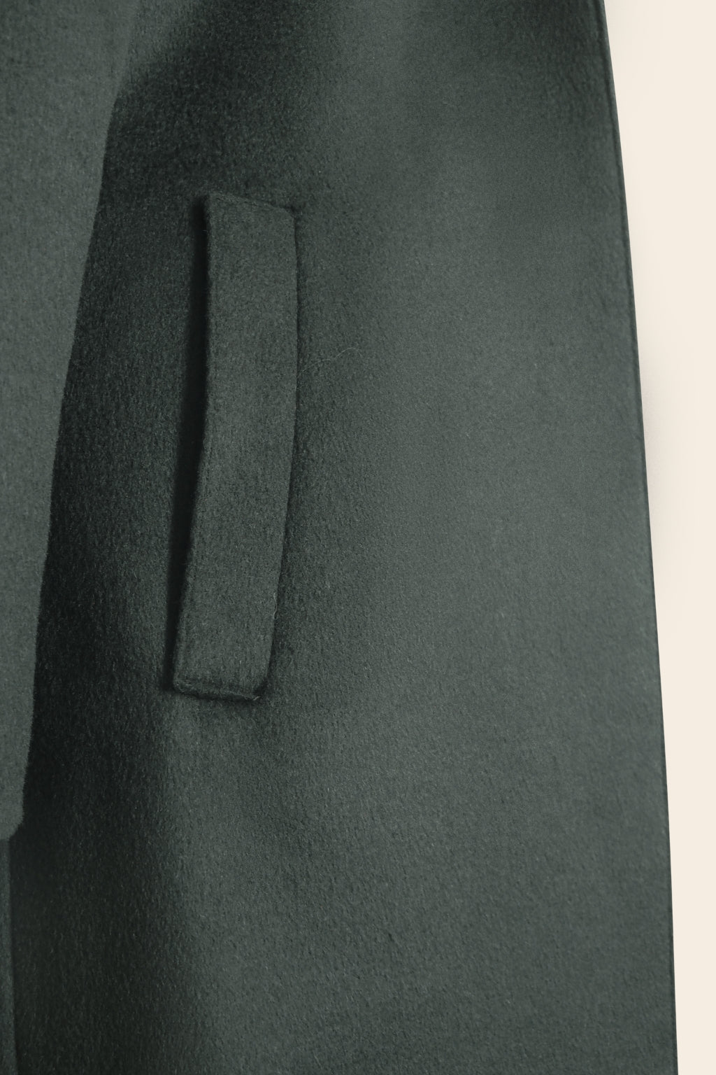 Longline Coat in textured Wool