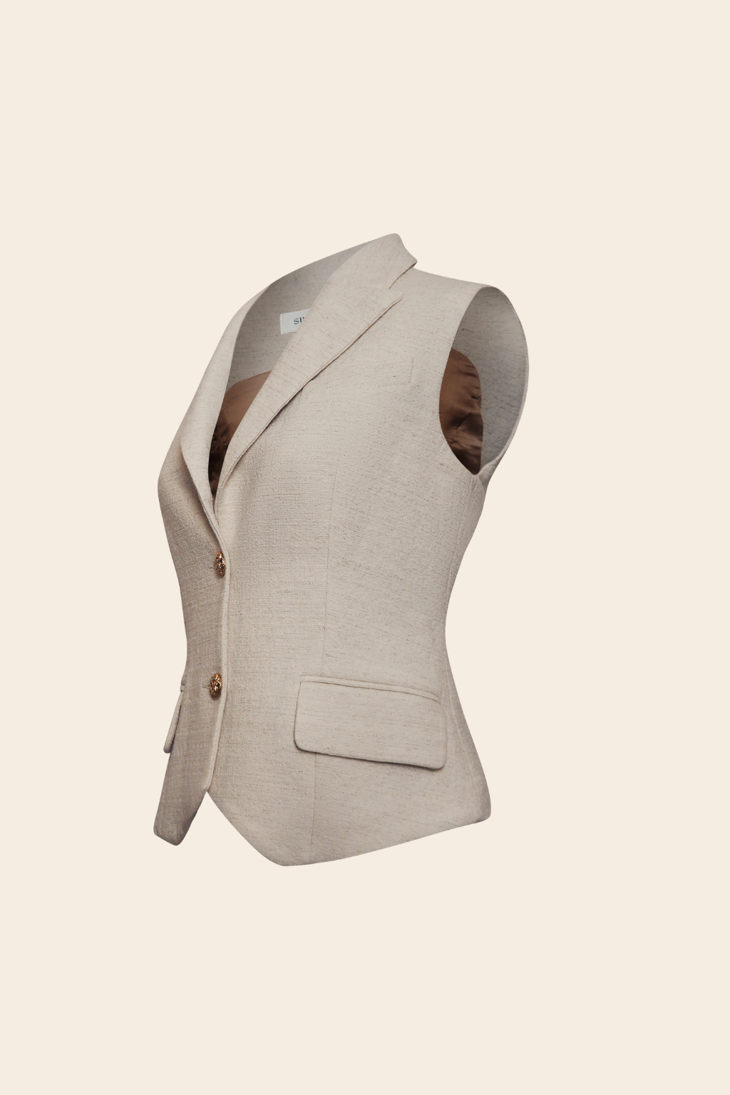 Boss Waistcoat in Linen Cotton