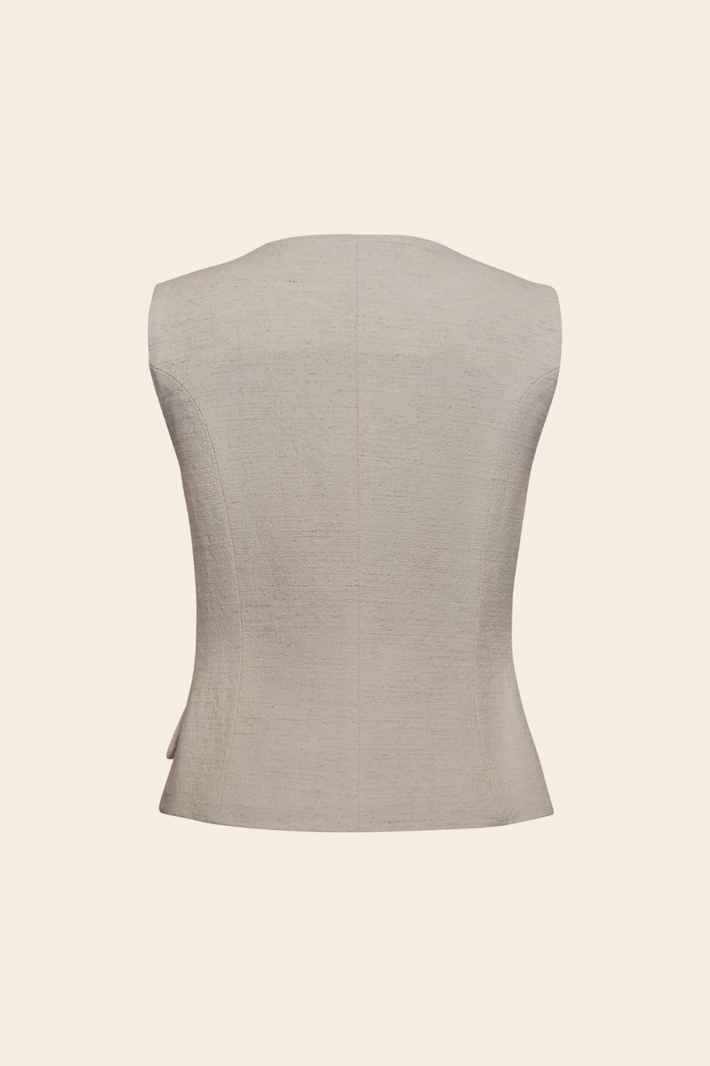 Longline Waistcoat in Linen Cotton
