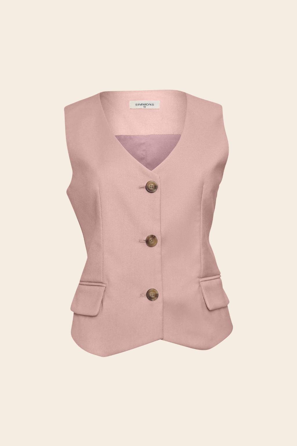 Longline Waistcoat in Rayon Polyester