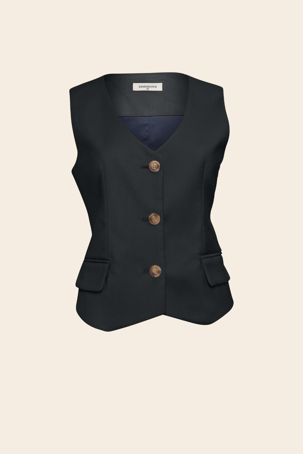Longline Waistcoat in Rayon Polyester