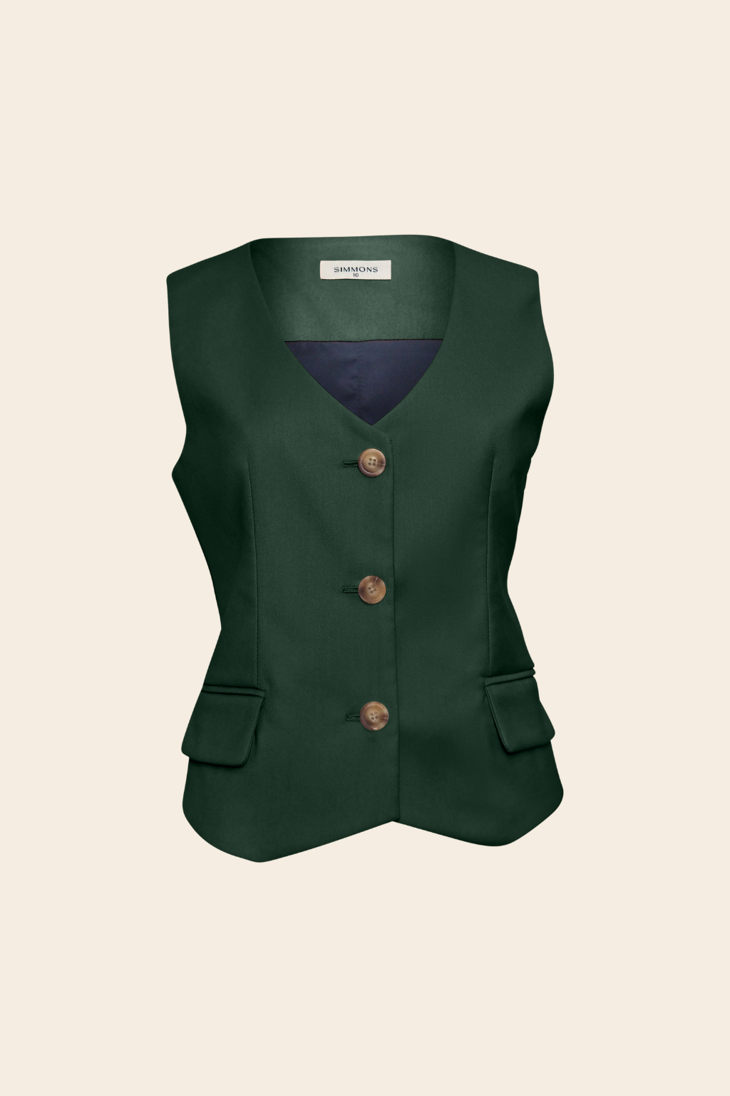 Longline Waistcoat in Rayon Polyester