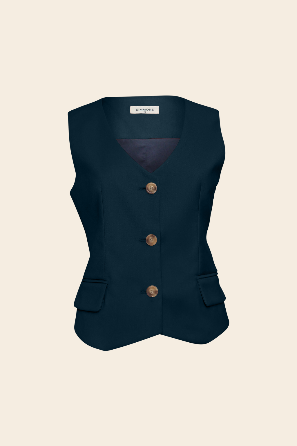 Longline Waistcoat in Rayon Polyester