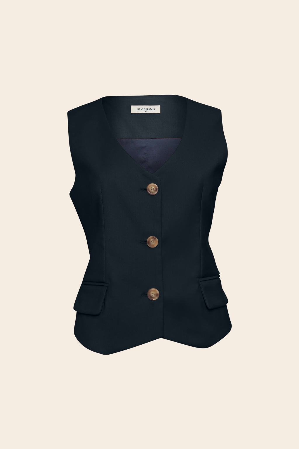 Longline Waistcoat in Rayon Polyester