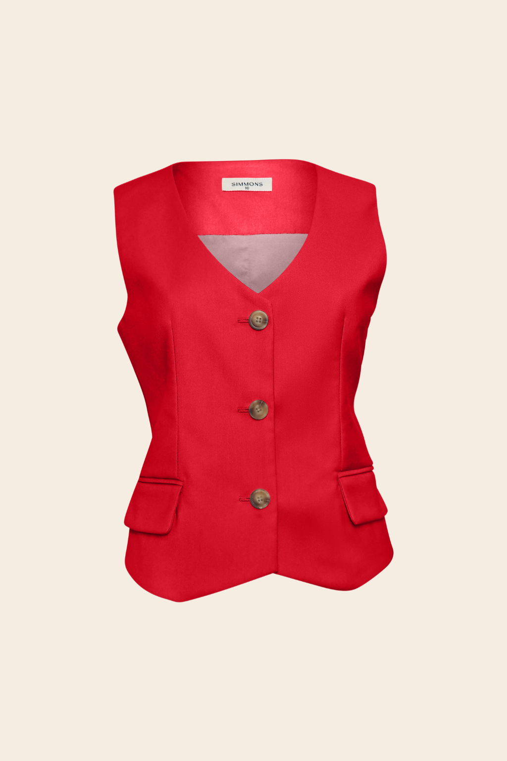 Longline Waistcoat in Rayon Polyester