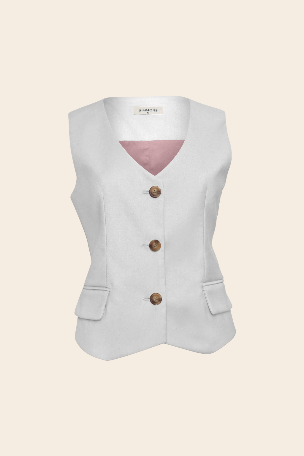 Longline Waistcoat in Rayon Polyester