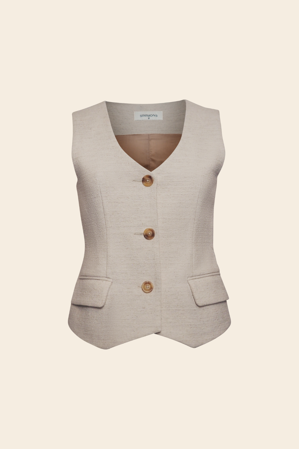 Longline Waistcoat in Linen Cotton