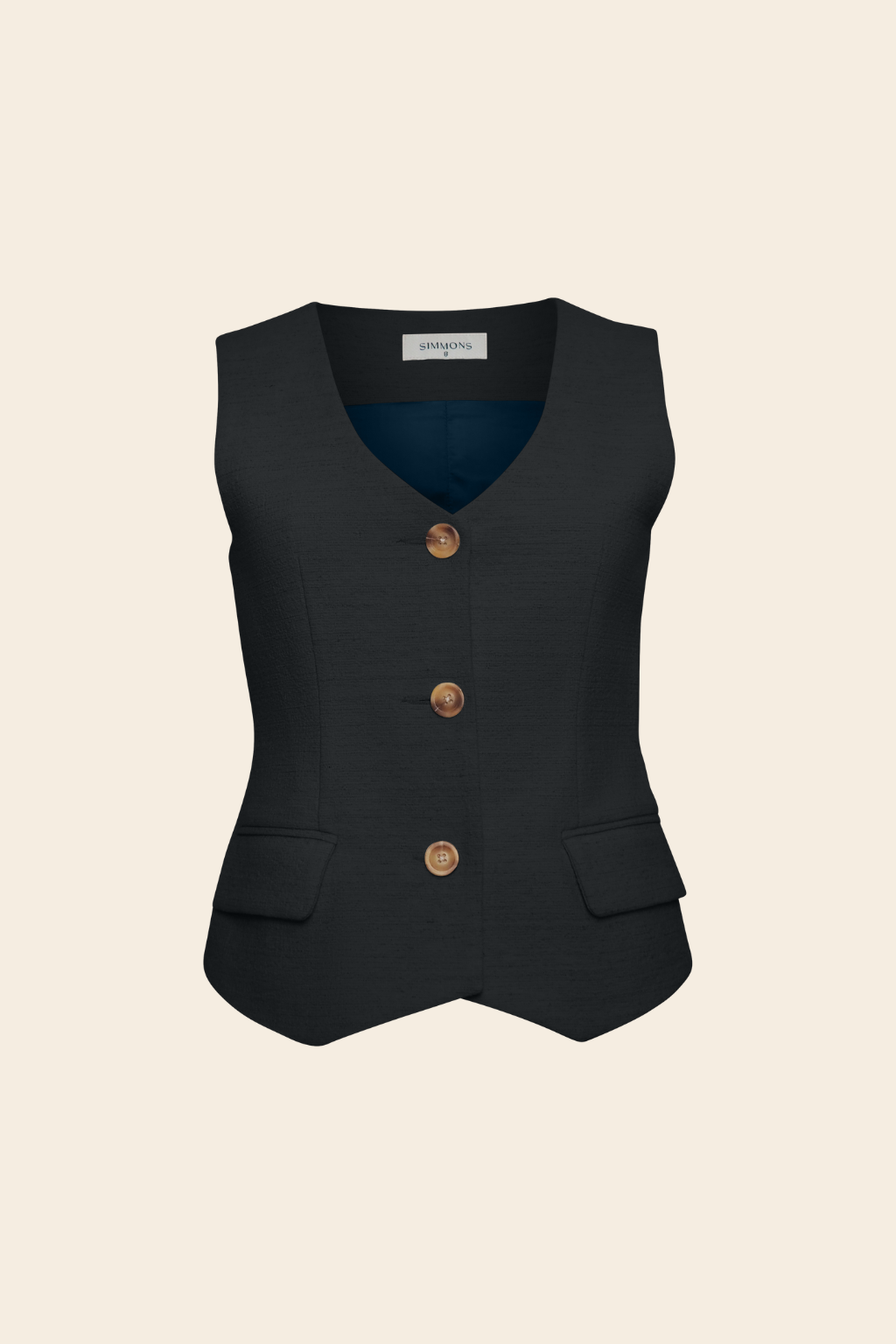 Longline Waistcoat in Linen Cotton