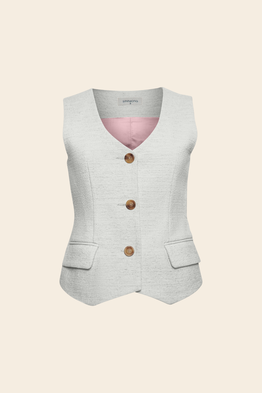 Longline Waistcoat in Linen Cotton