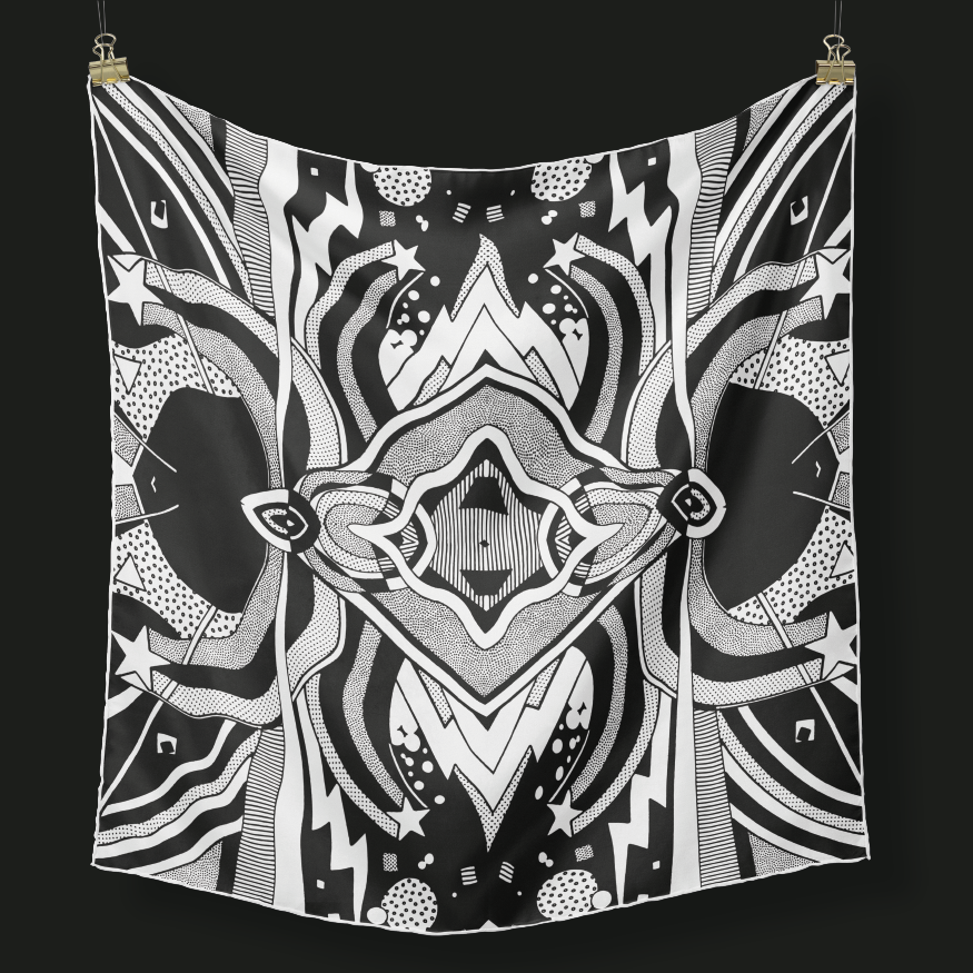 Elvis has not left the building silk scarf