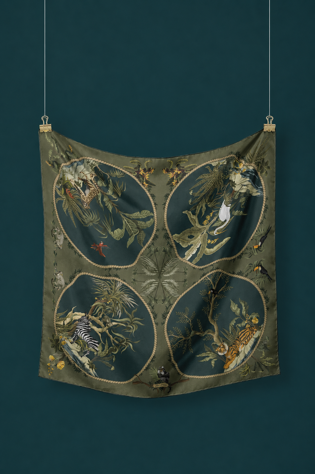 Leopards can change their spots silk scarf