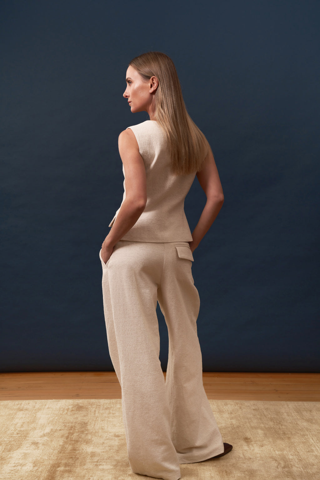 Tailored Trouser in Linen Cotton