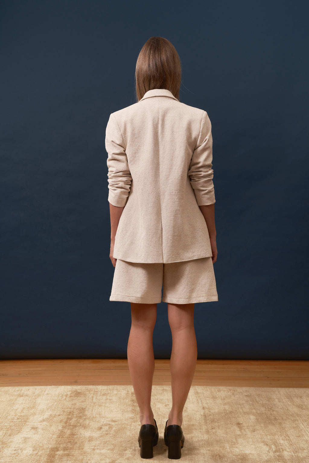 Longline Blazer in Linen Cotton