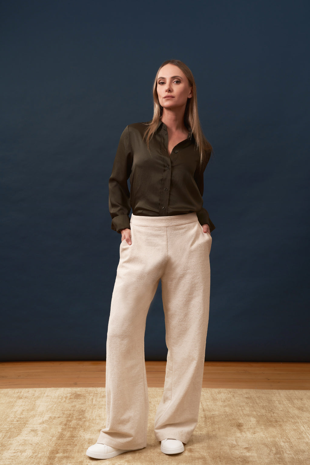 Relaxed Trouser in Linen Cotton