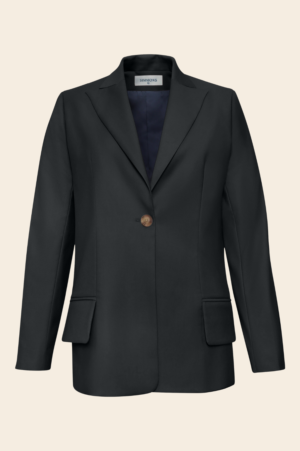 Longline Blazer in Rayon Polyester