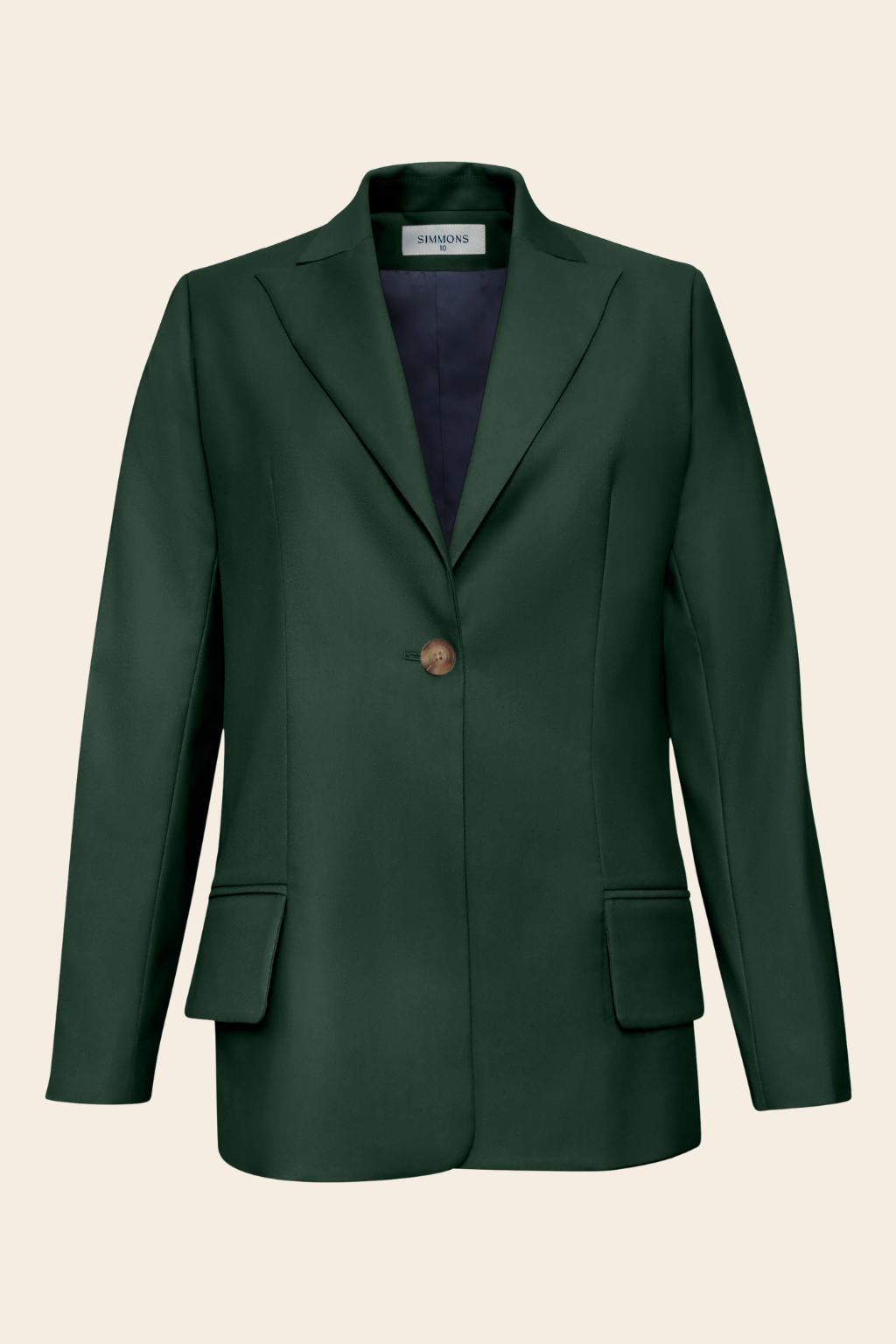 Longline Blazer in Rayon Polyester