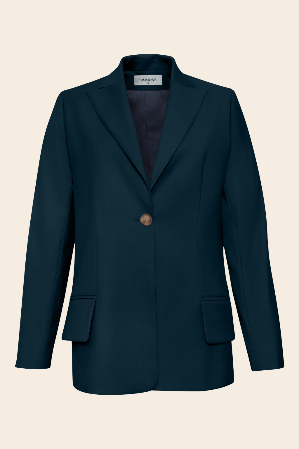 Longline Blazer in Rayon Polyester