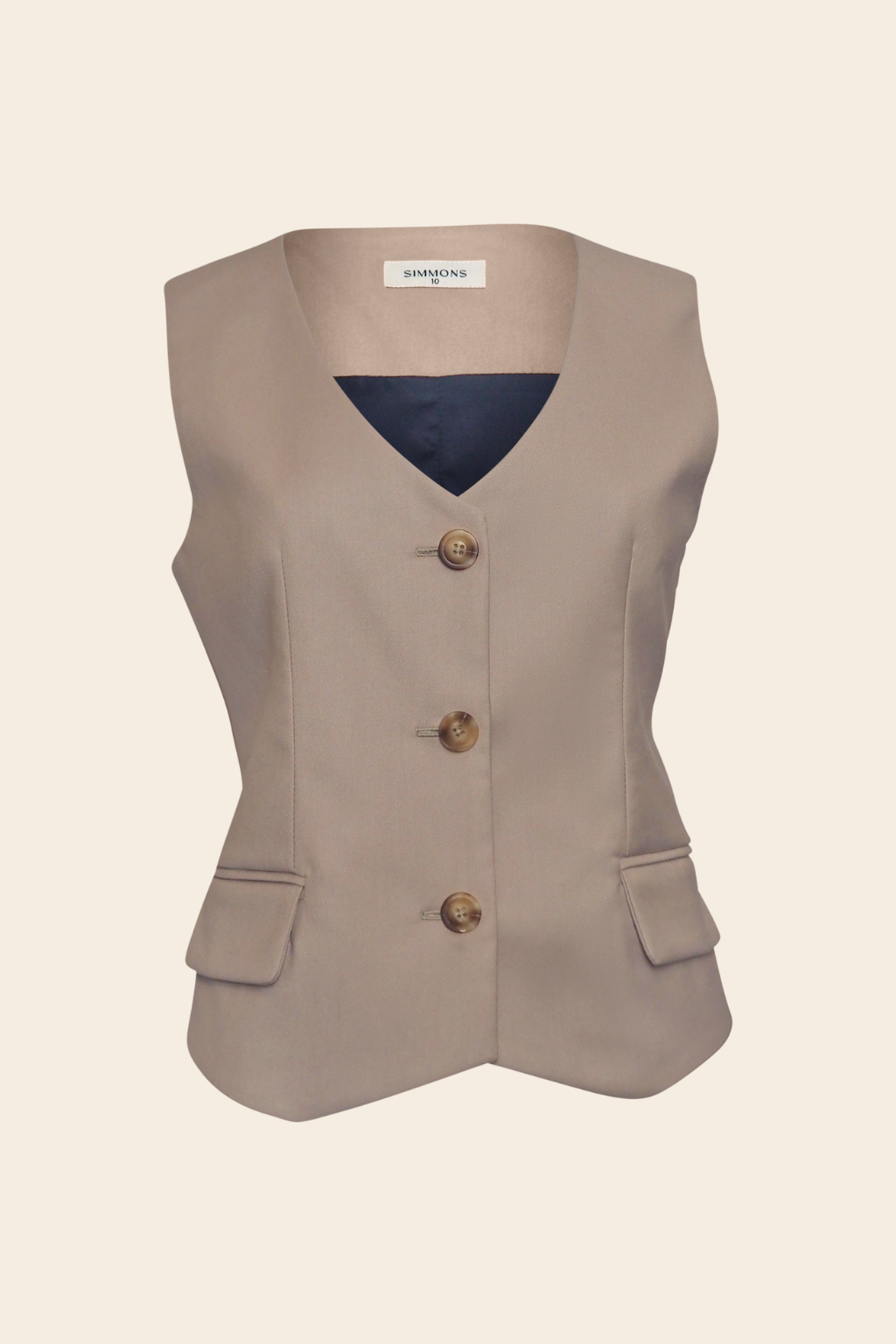 Longline Waistcoat in Rayon Polyester