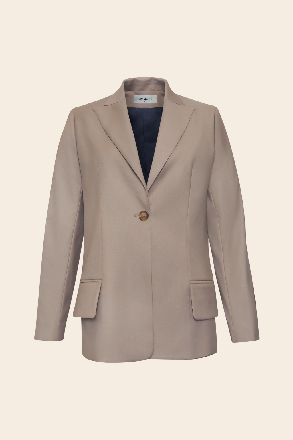 Longline Blazer in Rayon Polyester