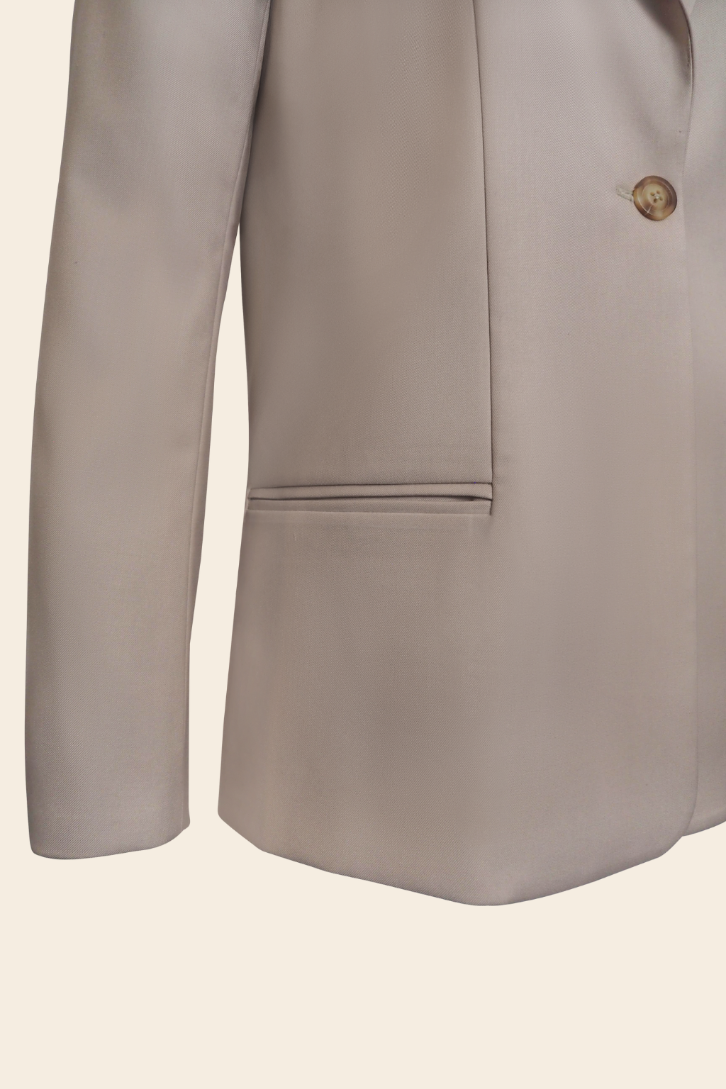 Longline Blazer in Rayon Polyester