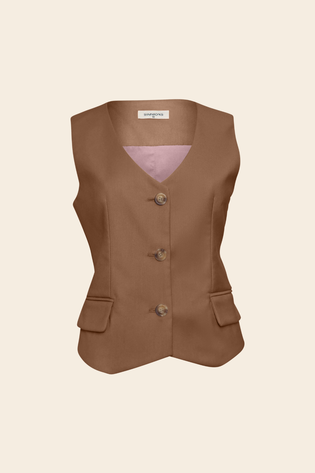 Longline Waistcoat in Rayon Polyester