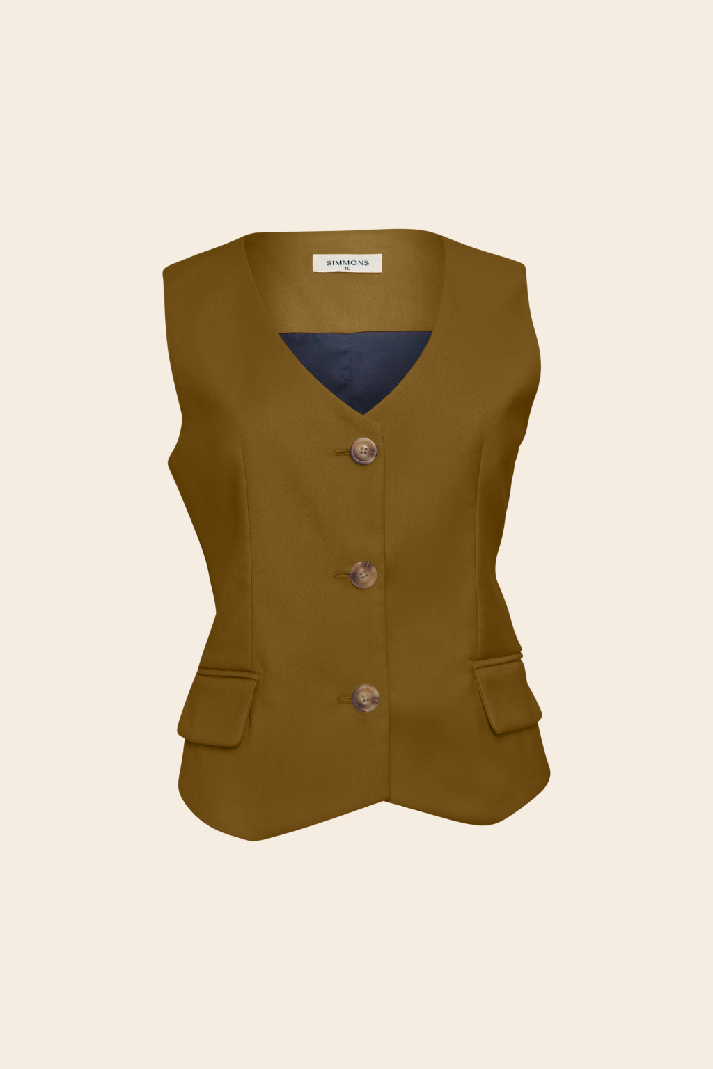 Longline Waistcoat in Rayon Polyester