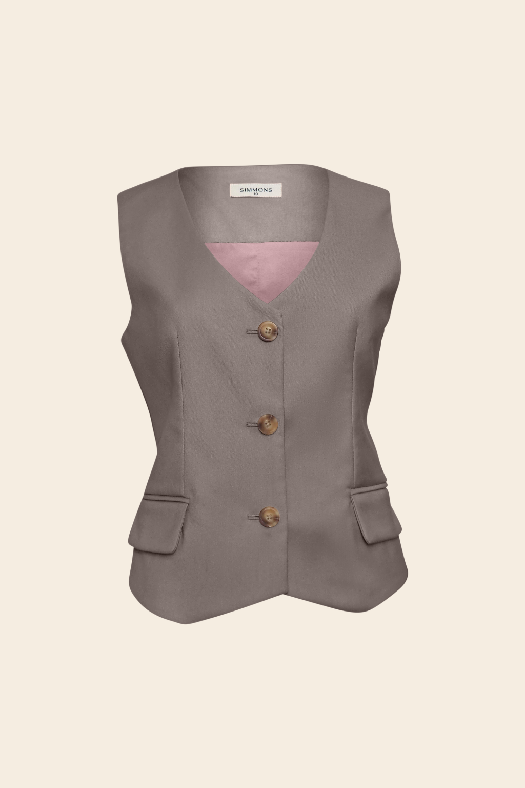 Longline Waistcoat in Rayon Polyester