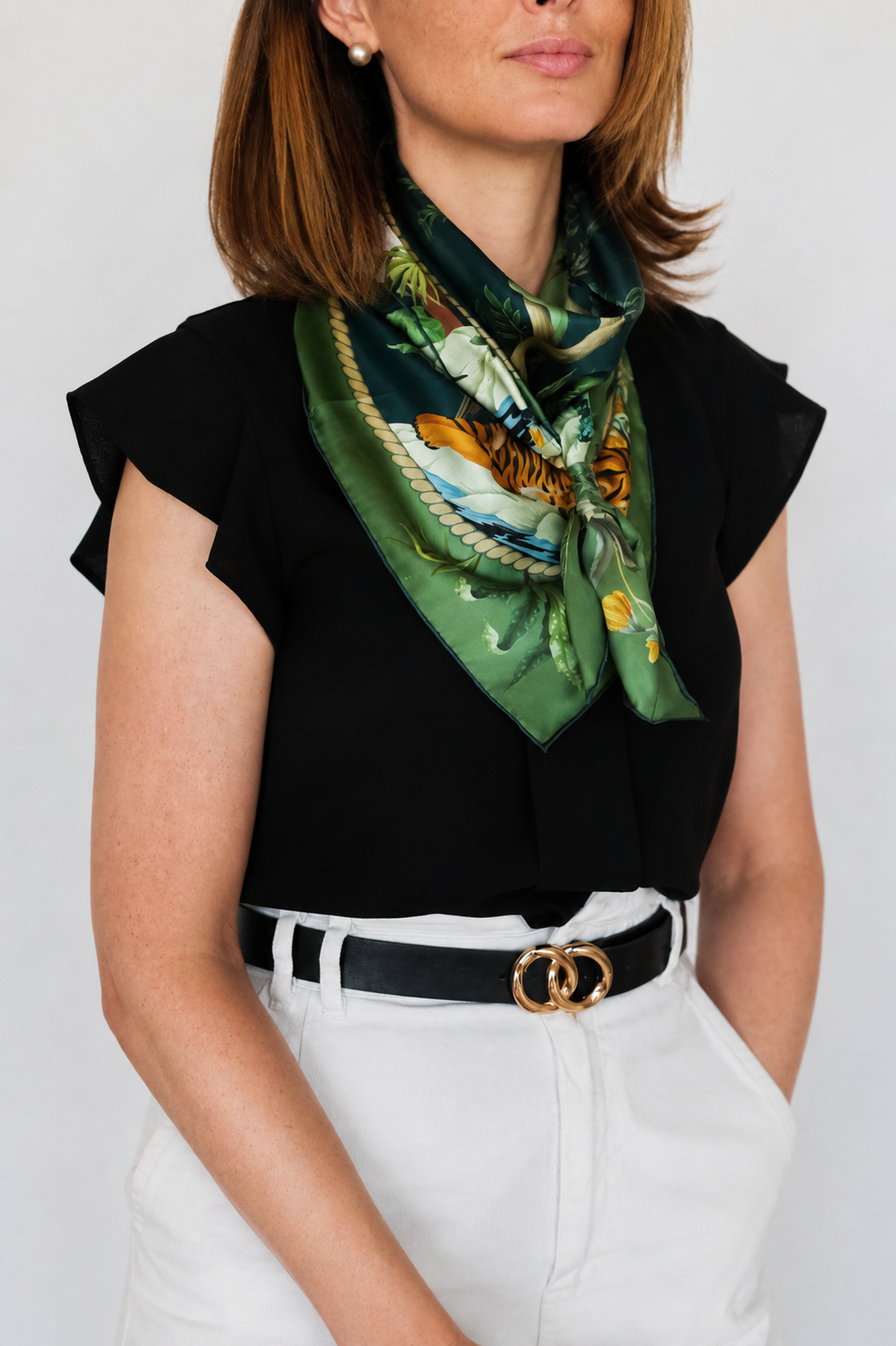 Leopards can change their spots silk scarf
