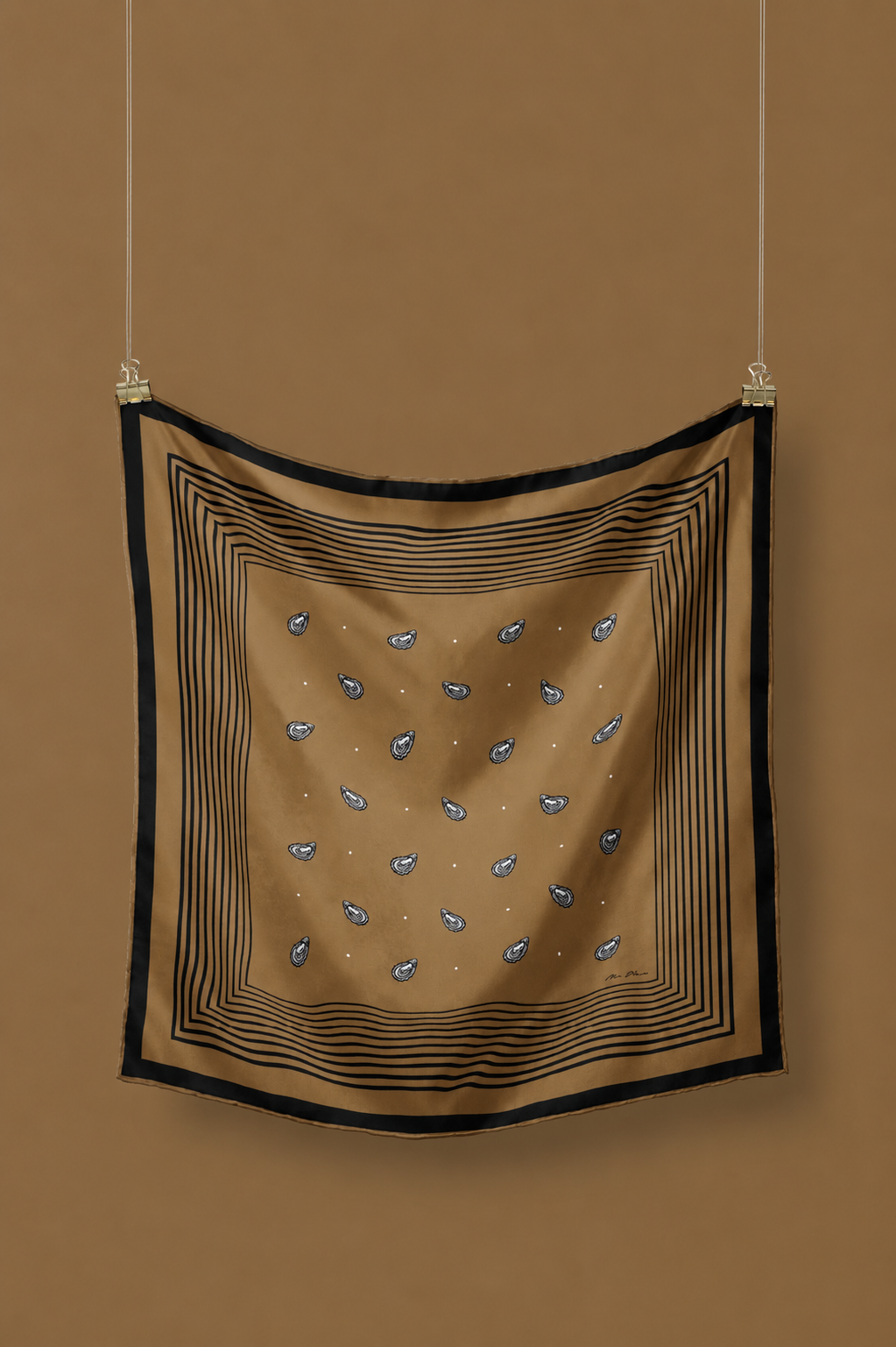 Mr Plum's Bluff oyster silk scarf
