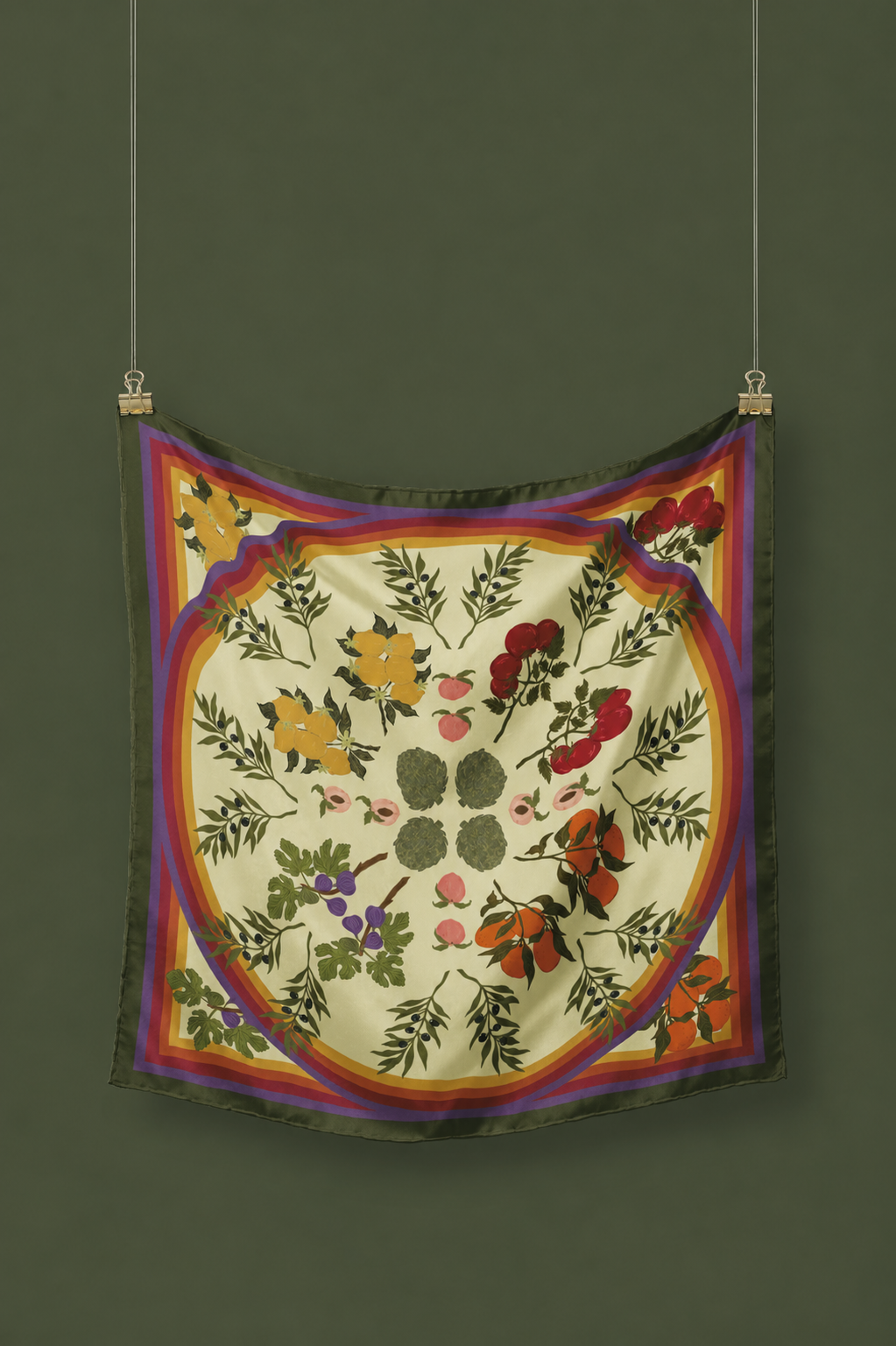 Mr Plum's Orchard silk scarf