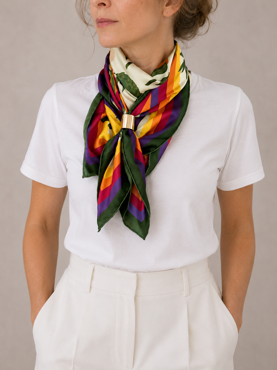 Mr Plum's Orchard silk scarf
