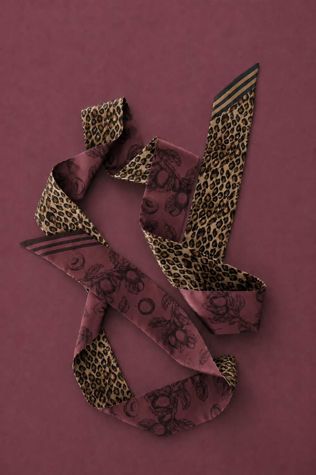 Mr Plum's Wild Plum silk twilly