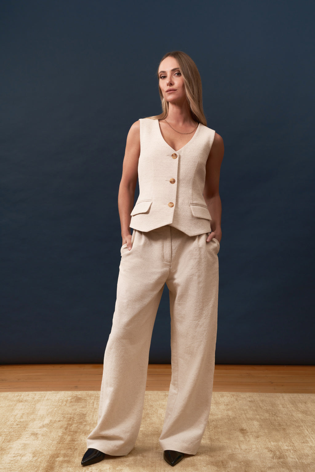 Tailored Trouser in Linen Cotton