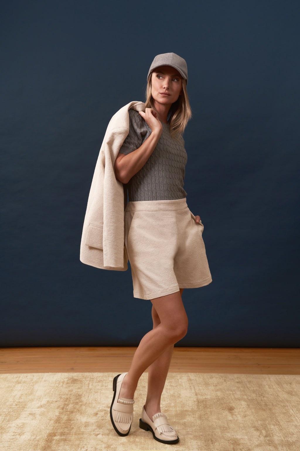 Relaxed Shorts in Linen Cotton