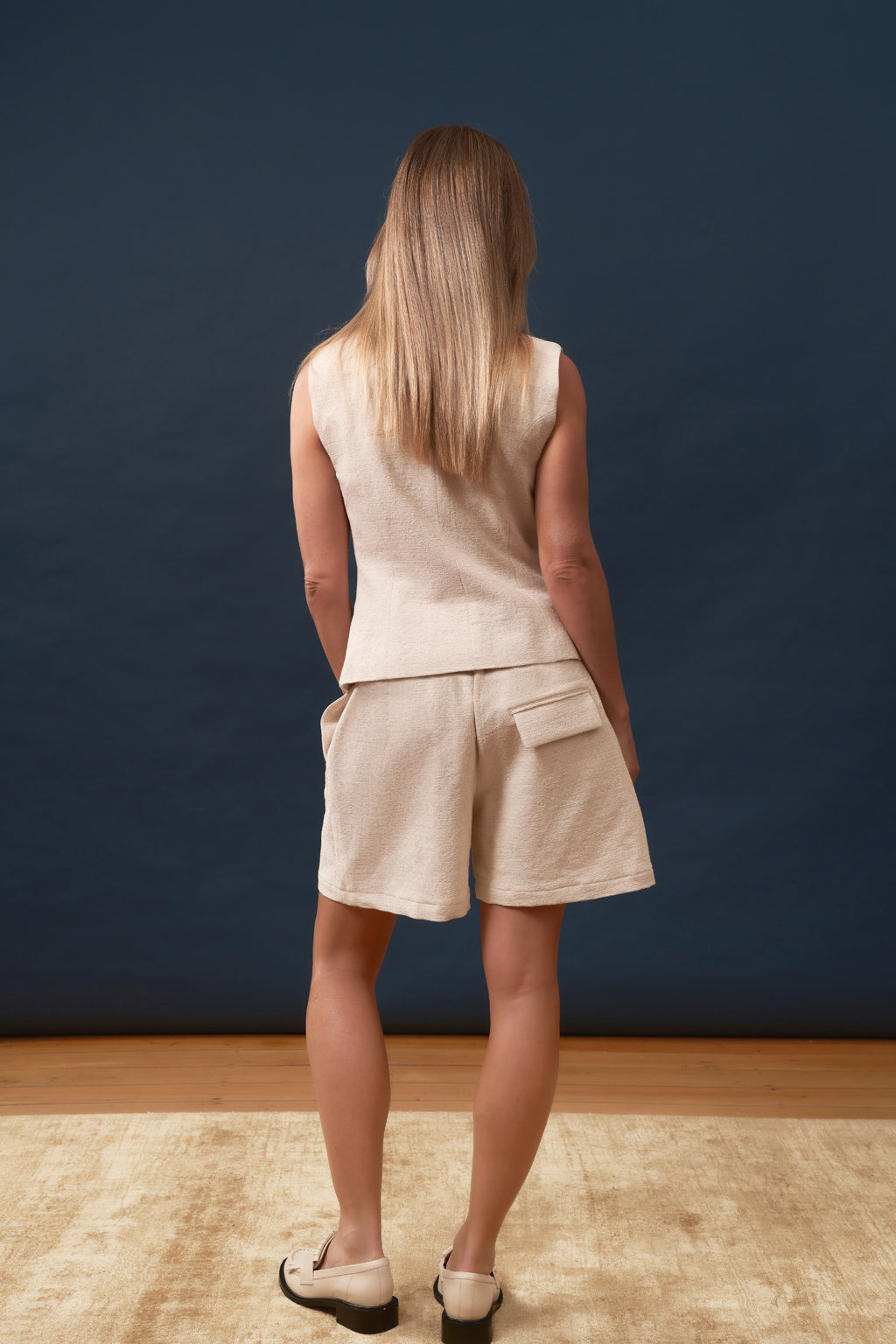 Boss Waistcoat in Linen Cotton