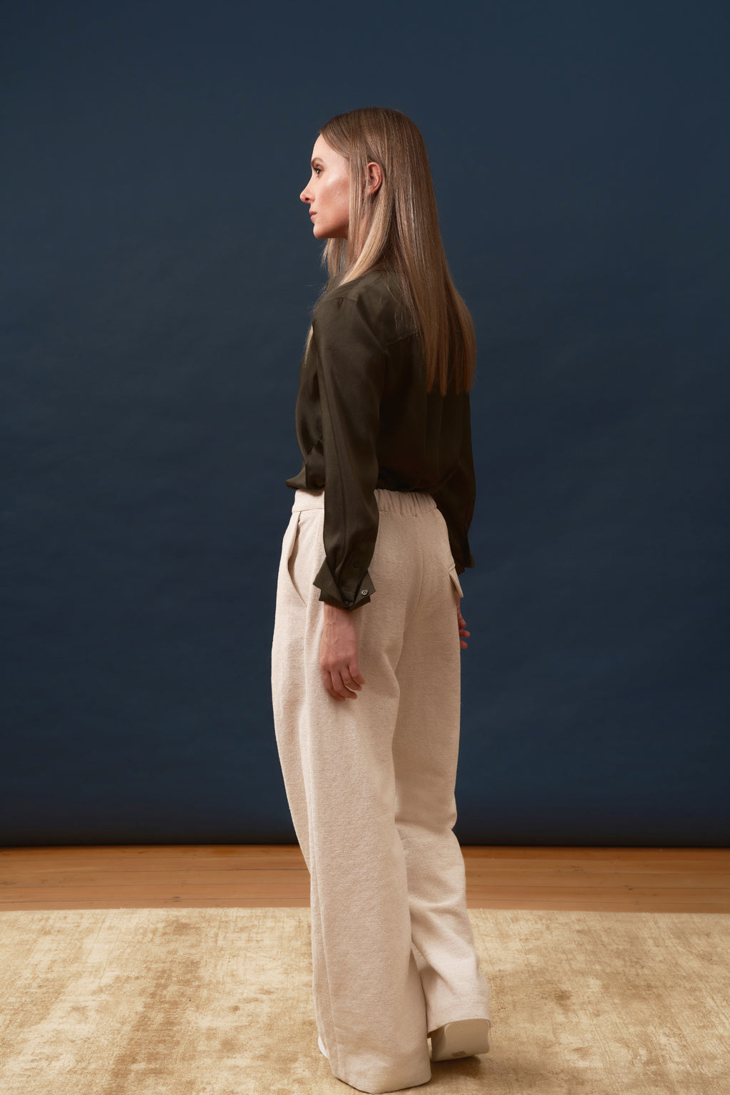 Relaxed Trouser in Linen Cotton