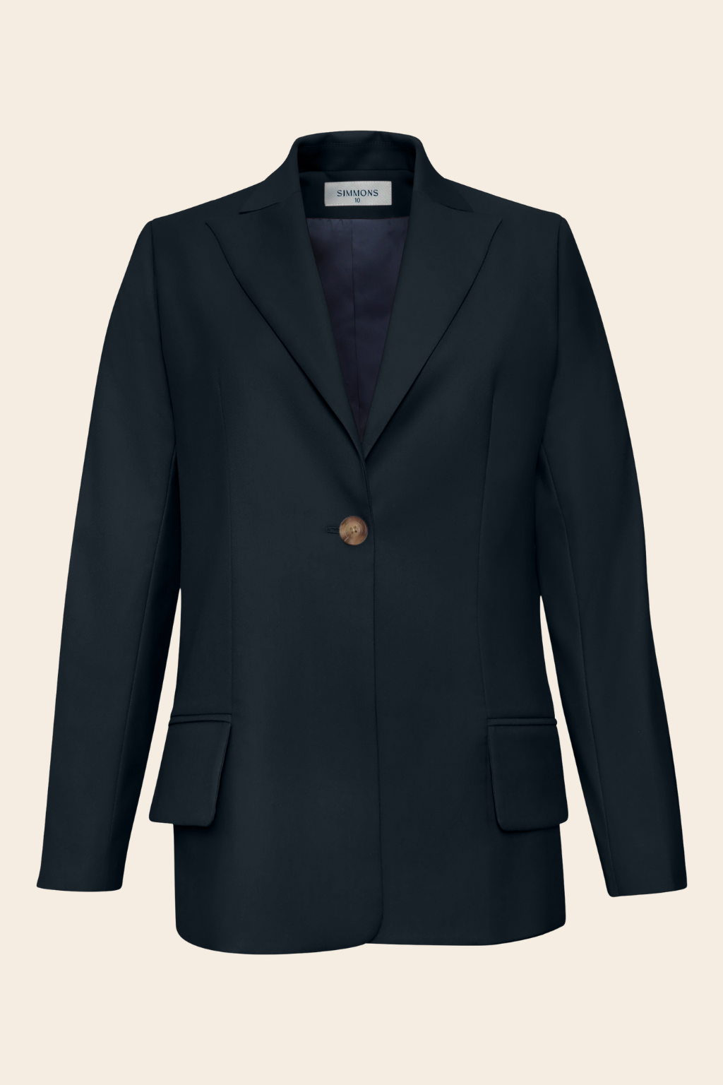 Longline Blazer in Rayon Polyester